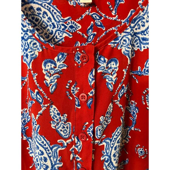 Red and blue batik style tank - Picture 3 of 5